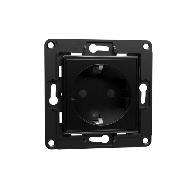 Shelly Wall Socket EU Black