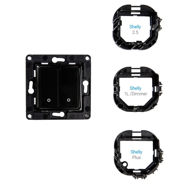 Shelly Wall Switch with 2 Buttons Black - Image 2